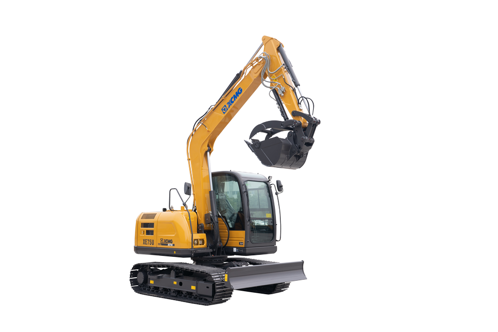 XE75U Excavator: 60.3 HP Kubota Power, 13'2ft Dig Depth, Precision